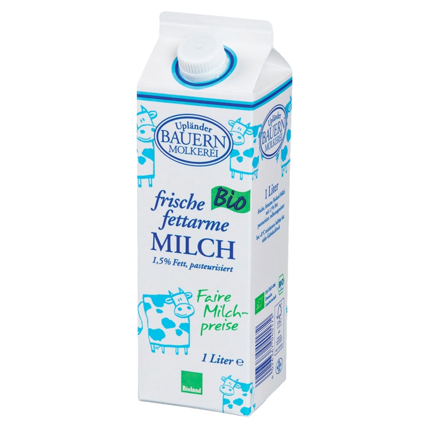 Upländer Bio Frisch Fettarme Milch 1,5% 1l